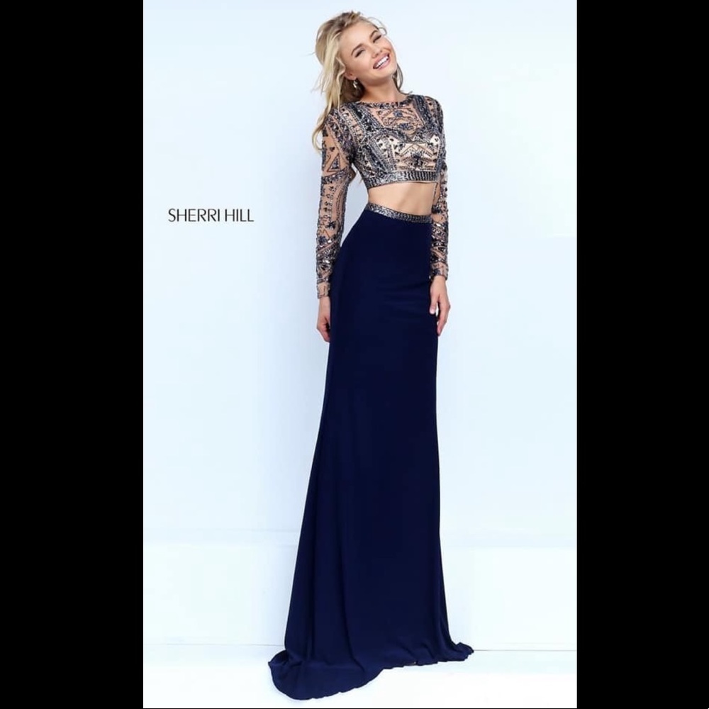 Sherri Hill 50097 2 piece Blue Dress